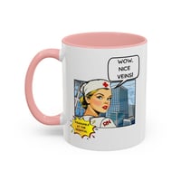 Image 8 of Mug, Retro Vintage Nurse Coffee Cup, Lichtenstein Style, RN Gift, Medical Office Decor, Veins Print 