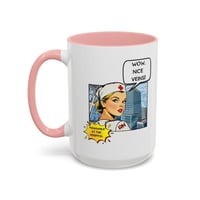 Image 20 of Mug, Retro Vintage Nurse Coffee Cup, Lichtenstein Style, RN Gift, Medical Office Decor, Veins Print 