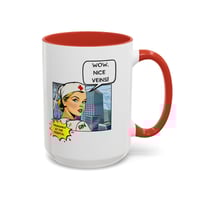 Image 22 of Mug, Retro Vintage Nurse Coffee Cup, Lichtenstein Style, RN Gift, Medical Office Decor, Veins Print 