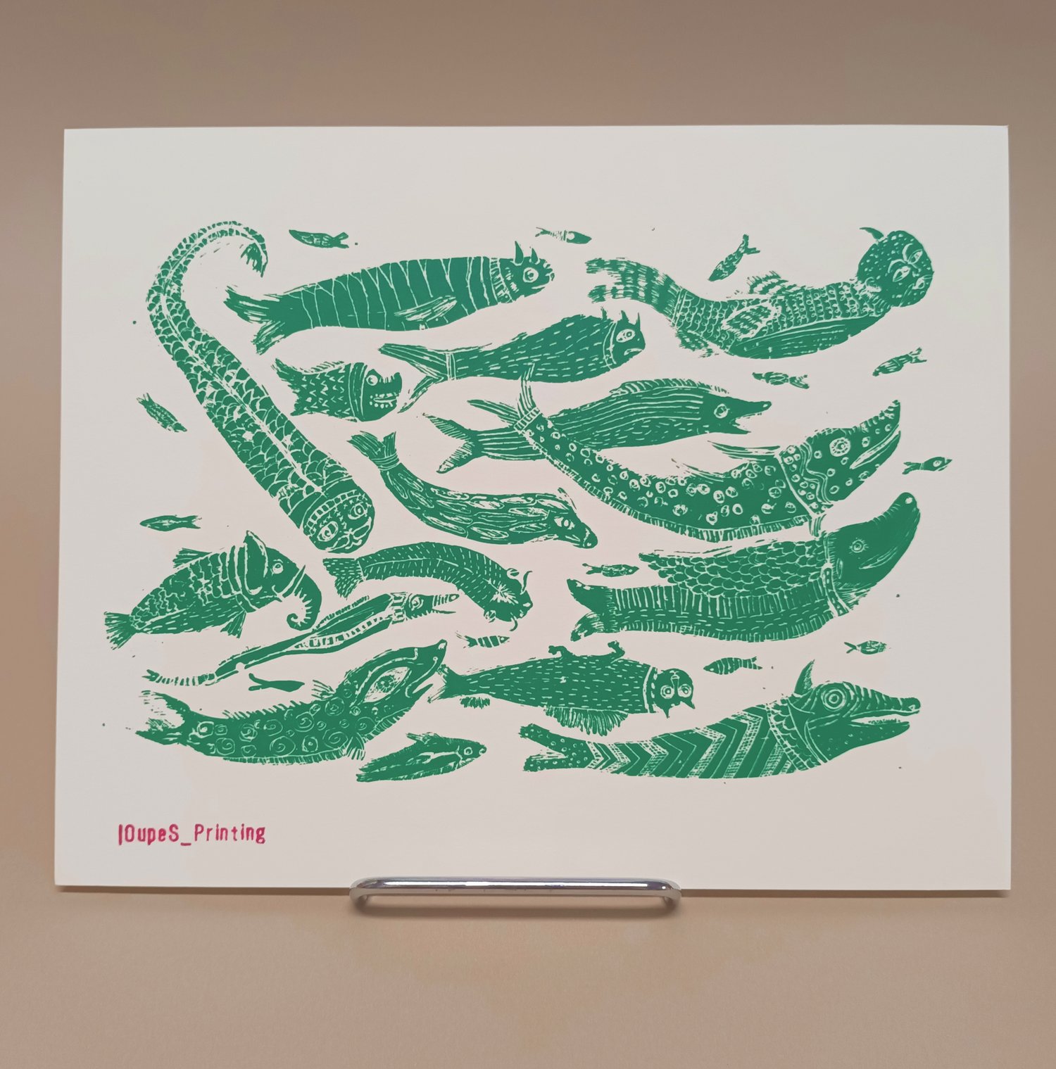 Persian Sea Creatures -  Set of Two Cards