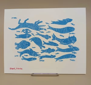 Persian Sea Creatures -  Set of Two Cards