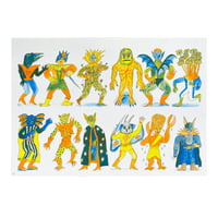 Image 1 of Heroes and Villains - A3 Riso Print