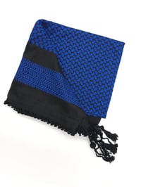 Image 5 of Blue and Black keffiyeh (Made in Jordan)