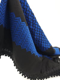 Image 2 of Blue and Black keffiyeh (Made in Jordan)