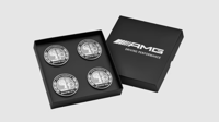 AMG hub caps, with AMG emblem, Set of 4, 70 mm diameter