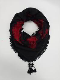 Image 2 of Deep Red Keffiyeh (Made in Jordan) 