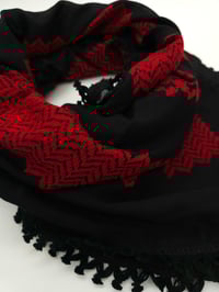 Image 5 of Deep Red Keffiyeh (Made in Jordan) 