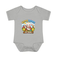 Image 1 of Little Lambs of God Cute Pastoral Baby Onesie (Christening, Easter) - Infant Bodysuit