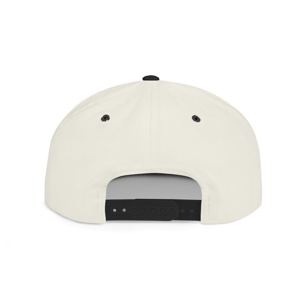 Image of 444 Protected & Guided Snapback Hat — White Flat-Bill Baseball Cap