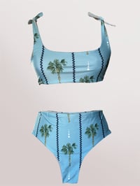 Image 2 of BIKINI "BLUE PALM" (SU ORDINAZIONE)