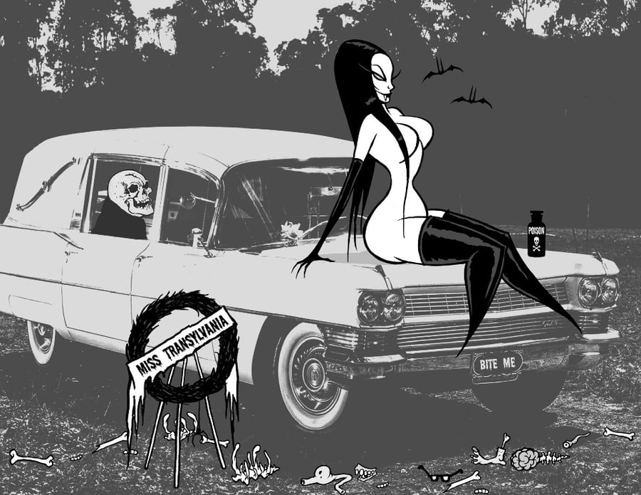 Image of NEW! Miss Transylvanias Wretched Ride  ! - signed print 