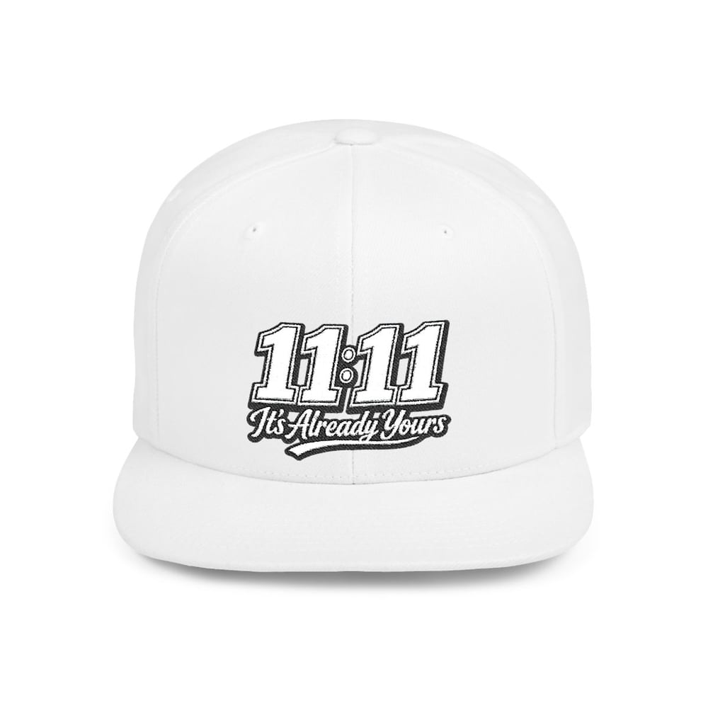 Image of Snapback Hat - 11:11 The Universe Is Yours Embroidered Flat Bill Cap