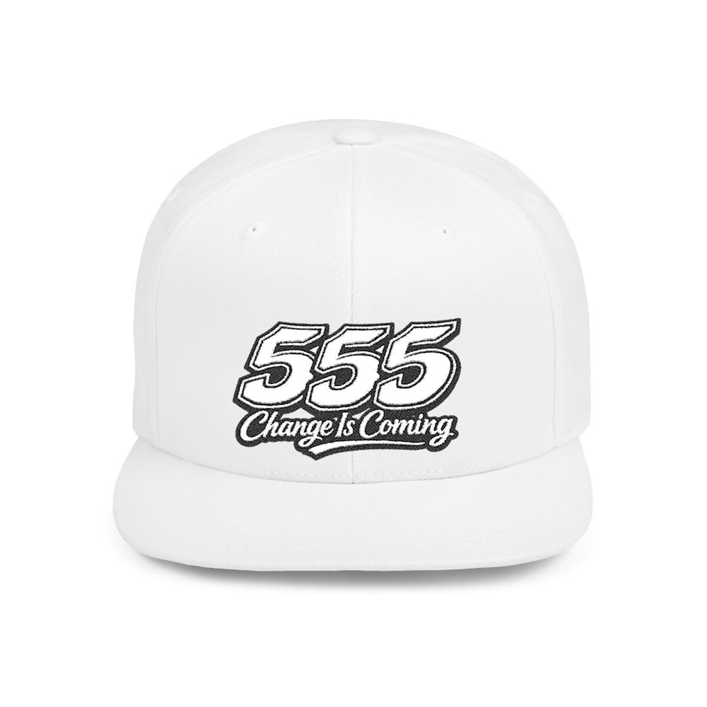 Image of Snapback Hat — '555 Change Is Coming' Flat Bill Cap