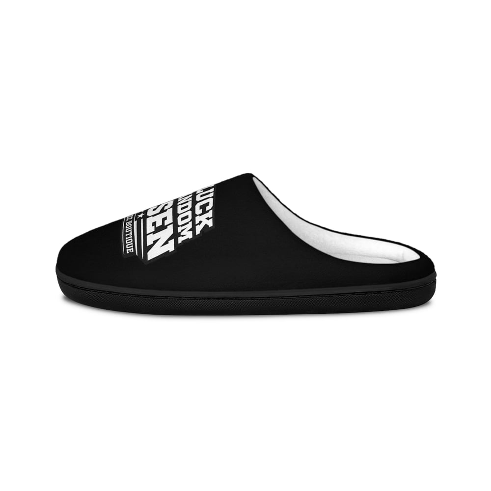 Image of Chosen I Men's Indoor Slippers — 'I Chosen' Graphic Cozy House Shoes