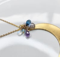 Image 2 of Gemstone Cluster Moon Necklace