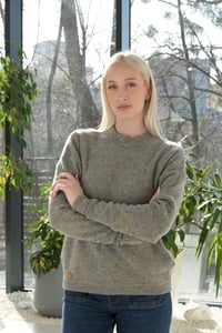 Image 3 of scottish merino wool tweed sweater