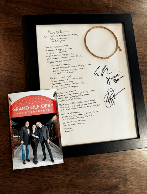 Image of Heart Of America handwritten lyric