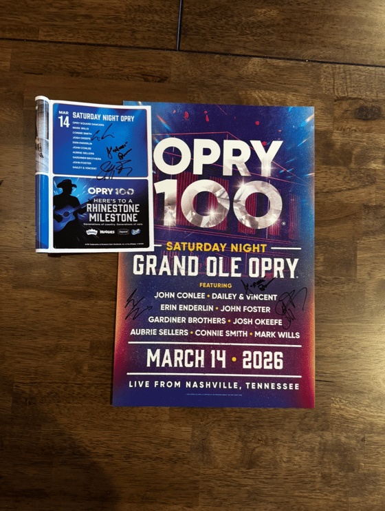 Image of Opry poster and program from 3/14