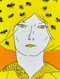 Image 3 of Bug Hair - A4 Riso Print