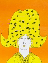 Image 1 of Bug Hair - A4 Riso Print