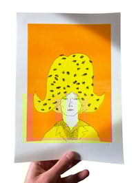 Image 2 of Bug Hair - A4 Riso Print
