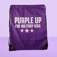 Image 2 of Purple Military Kid Month Tote Bags – Drawstring & Canvas