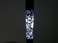 Image 1 of Lighted skull ink pen with scroll design