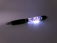 Image 2 of Lighted skull ink pen with scroll design