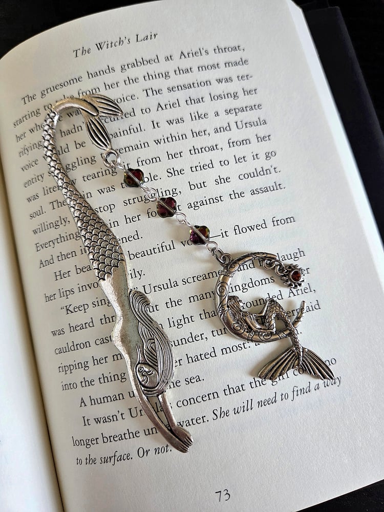 Image of Mermaid and Moon Metal Bookmark