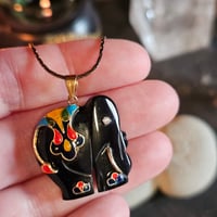 Image 6 of Vintage Black Onyx Elephant Necklace – Road Opening, Aura Clearing, Wisdom and Strength Amulet