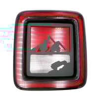 Image 1 of Off road truck climbing mountain tail light covers / fits 2018-25 jeep Wrangler / JL