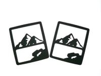 Image 2 of Off road truck climbing mountain tail light covers / fits 2018-25 jeep Wrangler / JL