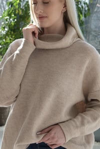 Image 3 of british lambswool mid-thigh sweater