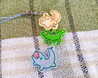 Gecko Trio Charms