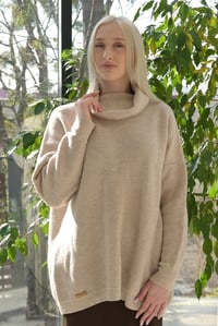 Image 1 of british lambswool mid-thigh sweater