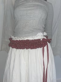Image 4 of Burgundy Polka Dot XL Ruffle Strap