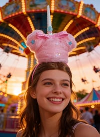 Image 2 of Faux Minnie themed Cotton Candy Headband 