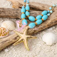 Image 3 of Starfish Coastal Statement Necklace
