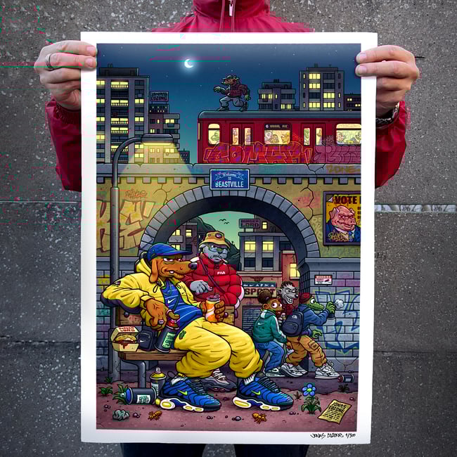 'The Writers Bench' Artprint