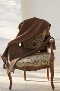 Image 5 of baby alpaca extra fine scarf _ clay red