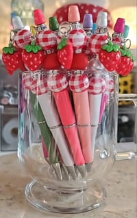 Image 2 of Strawberry Patch Beaded Pens 