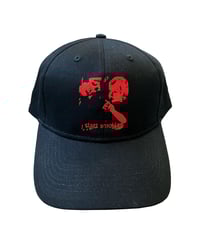 red on black start smoking hat