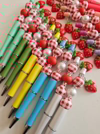 Image 3 of Strawberry Patch Beaded Pens 