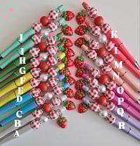 Image 1 of Strawberry Patch Beaded Pens 