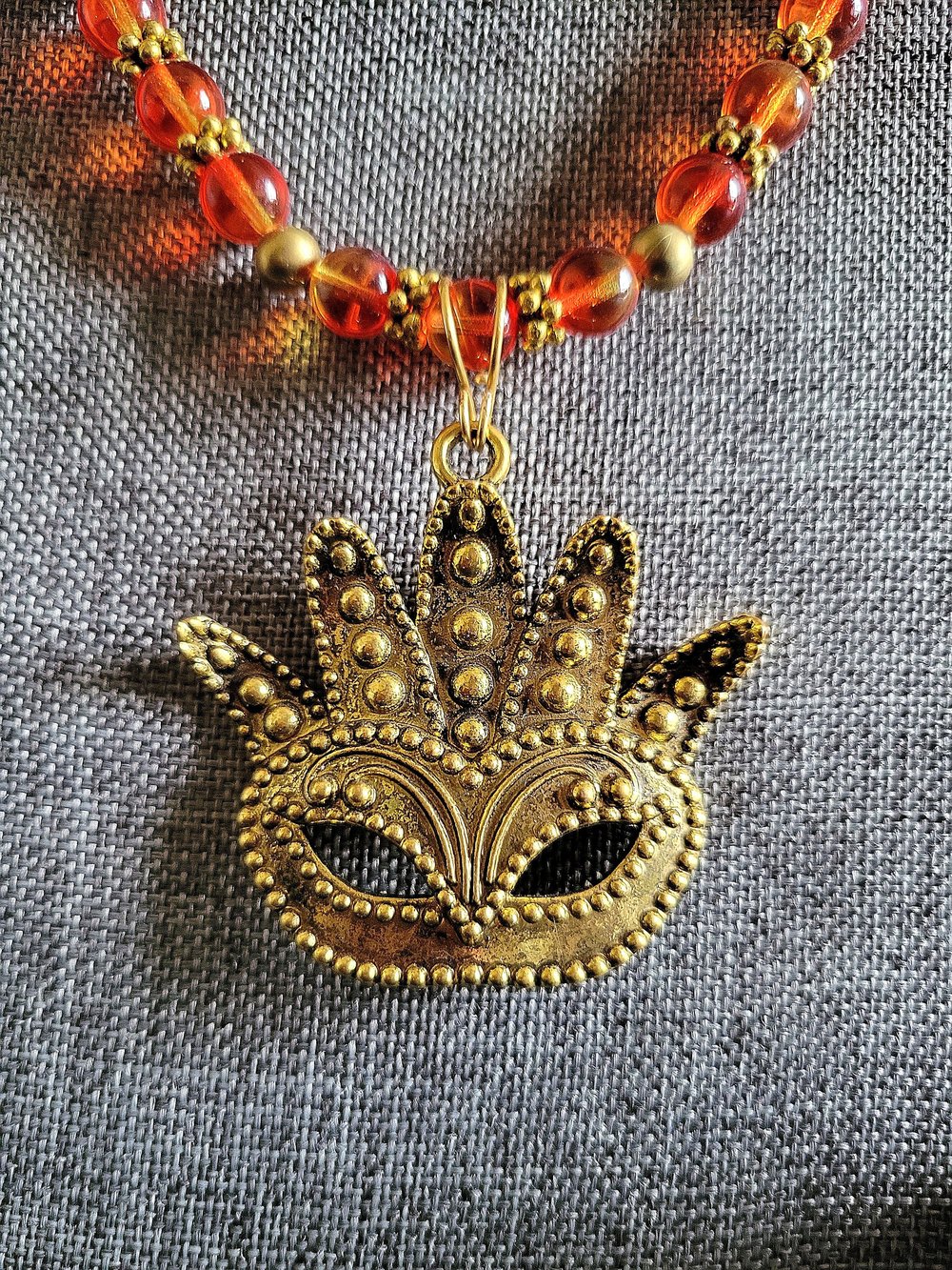 Image of Mardi Gras Carnival Necklace and Earring Set