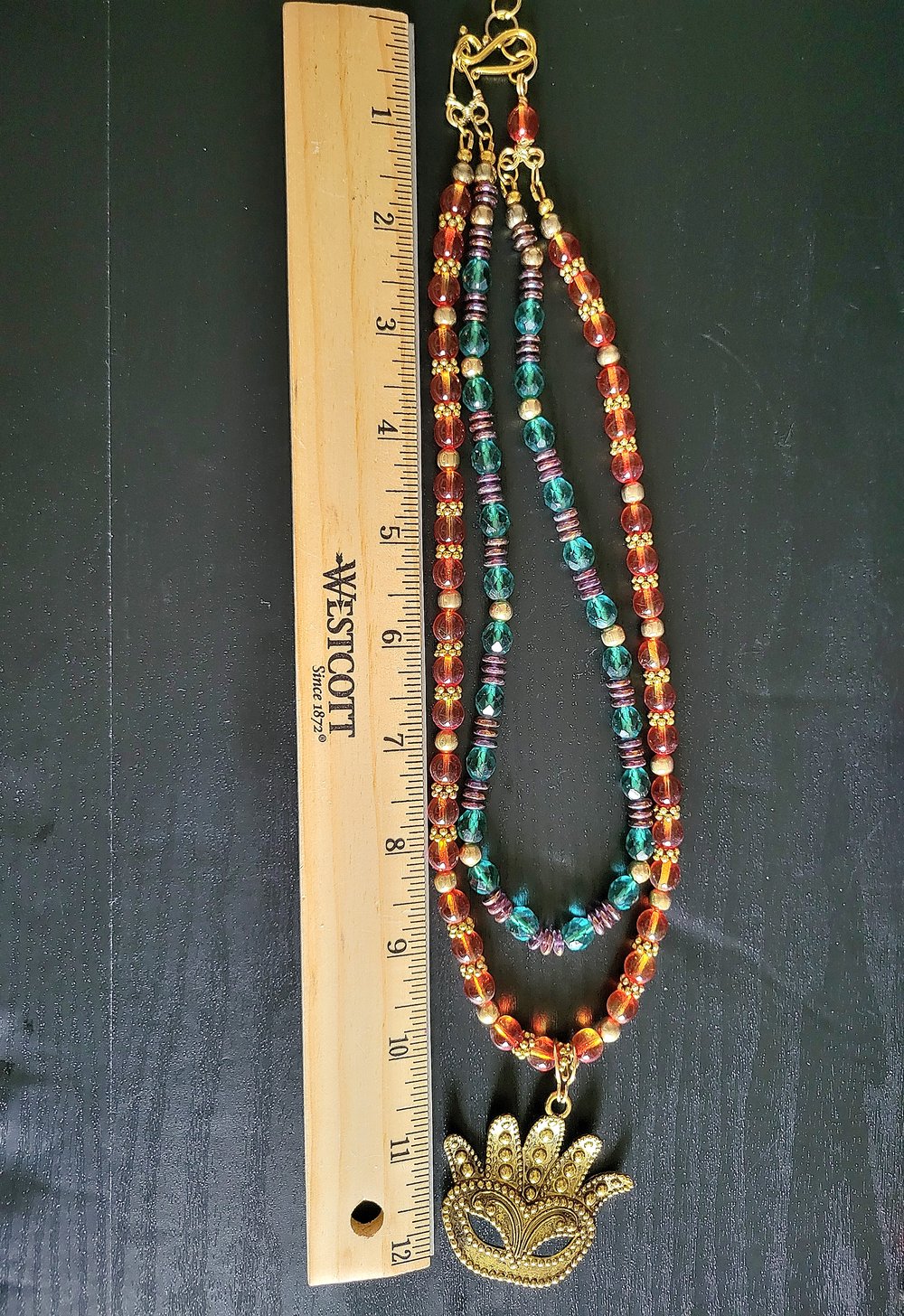 Image of Mardi Gras Carnival Necklace and Earring Set