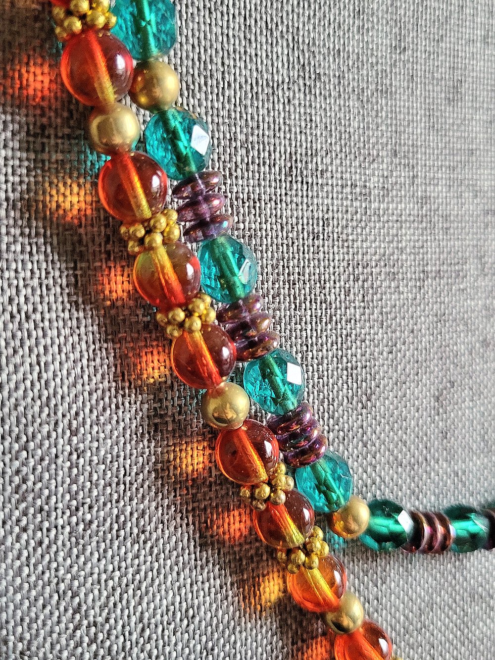 Image of Mardi Gras Carnival Necklace and Earring Set