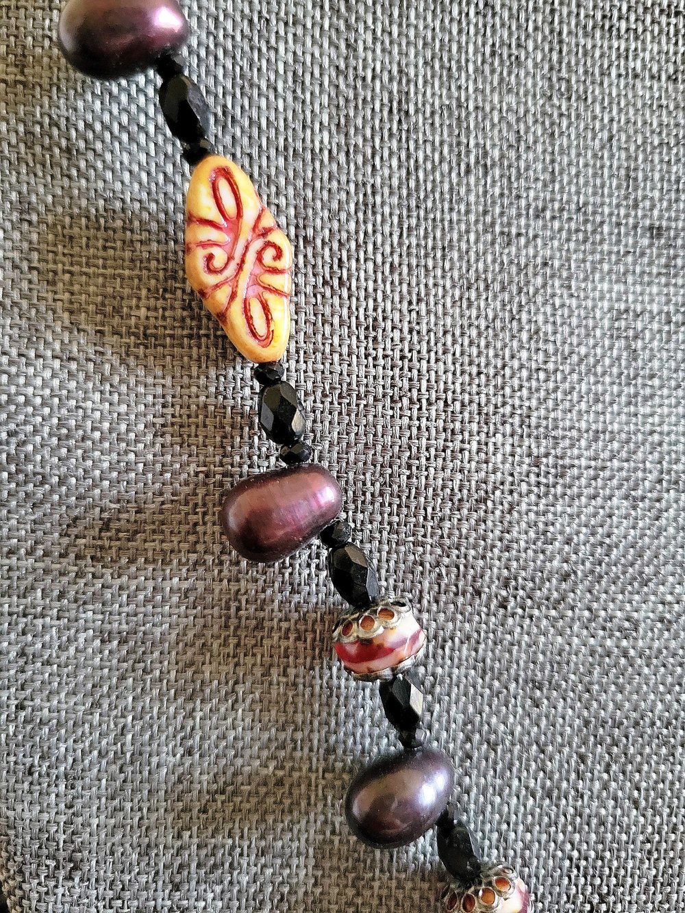 Image of Blood and Bone Scarlet Pearl Necklace