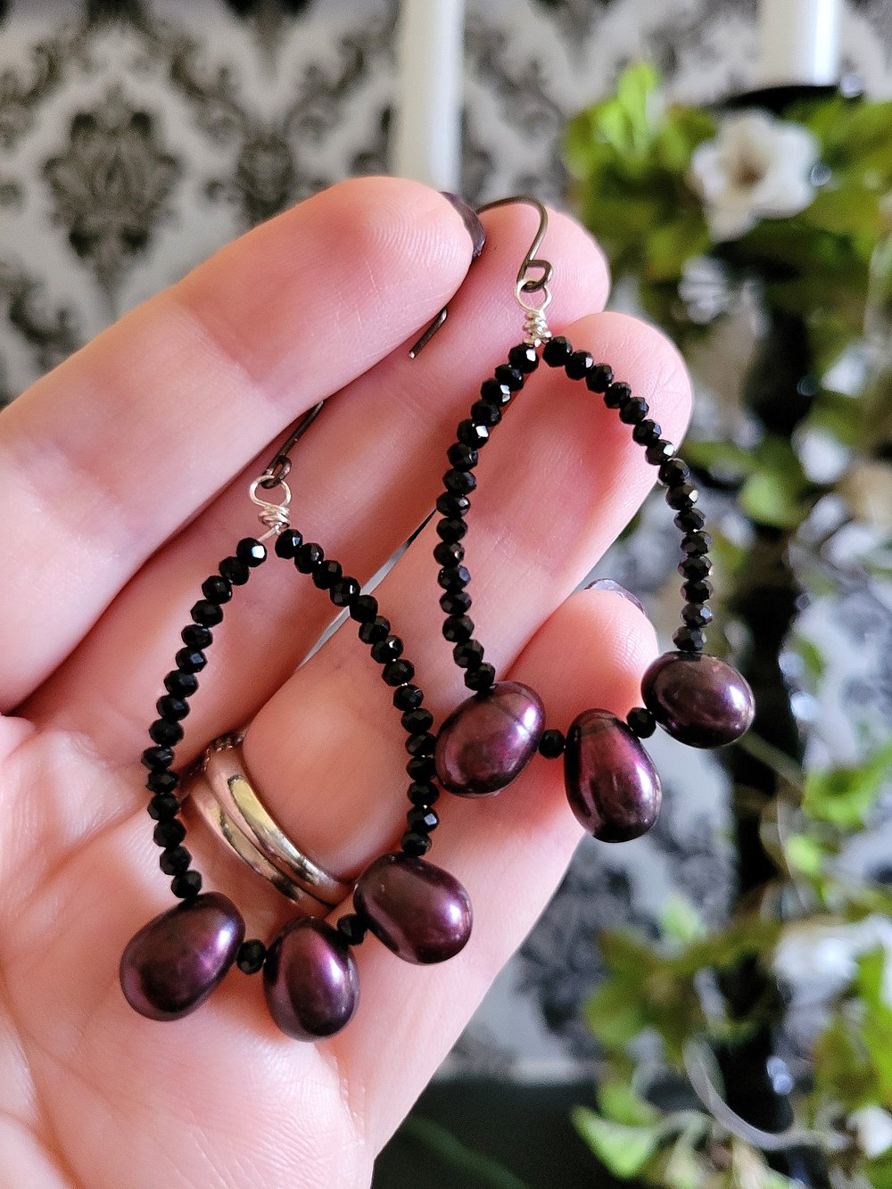 Image of Blood and Bone Scarlet Pearl Necklace