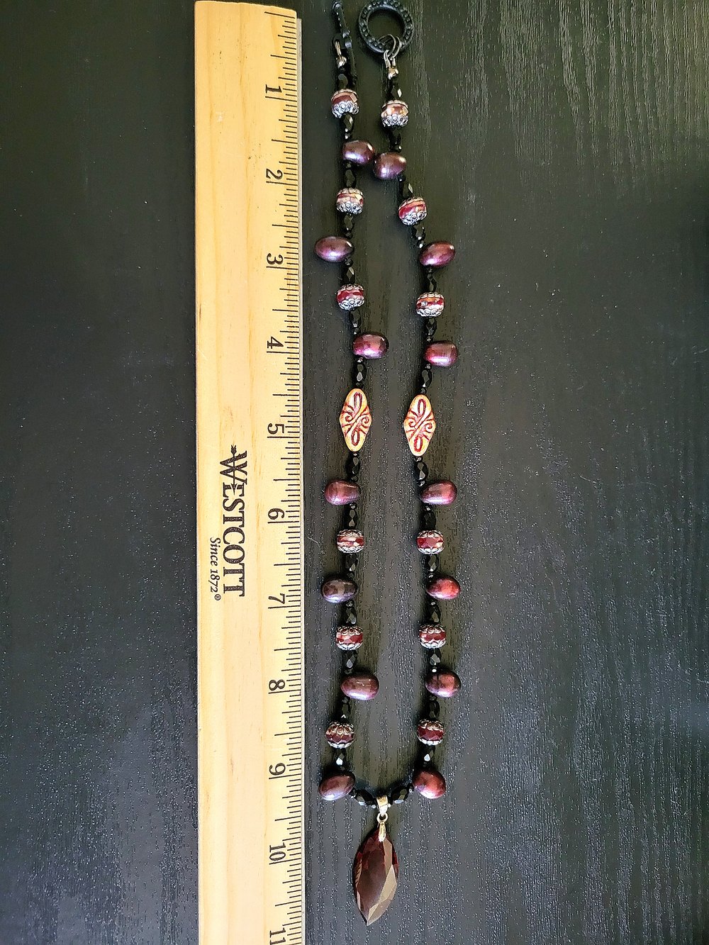 Image of Blood and Bone Scarlet Pearl Necklace